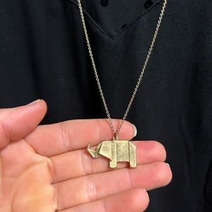 Origami Elephant Necklace